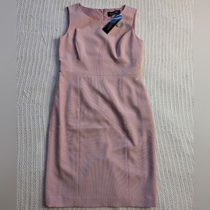 Black Label by Evan Picone Sleeveless Sheath Dress Blush Pink Women's 6 Medium